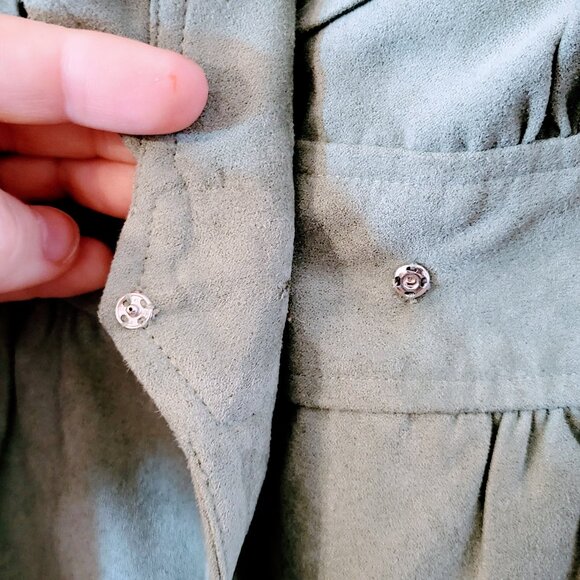 EUC THREE Piece Light Suede Pantsuit Sz 14 GORGEOUS VERSATILITY w/Paisley Tank - Picture 5 of 16